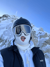 Load image into Gallery viewer, White Sweetmitts Balaclava at Whistler | Snow Face Warmer 
