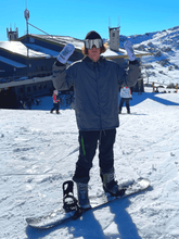 Load image into Gallery viewer, Sweetmitts Oni Mitts on a bluebird day in Perisher Valley, Australia
